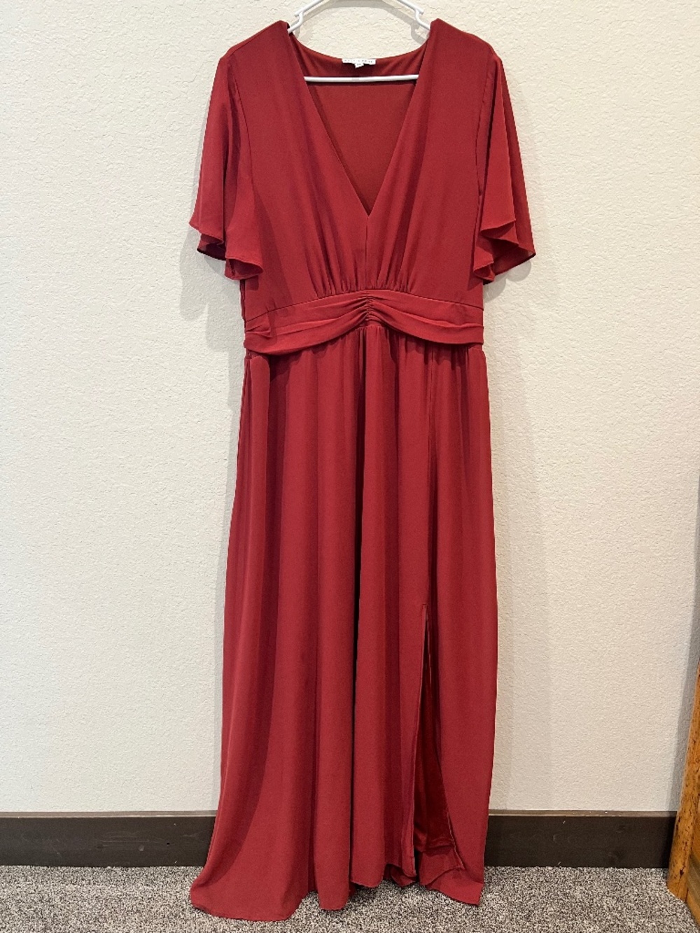 BALTIC BORN Rusty Orange Floor Length Flowy Dress
